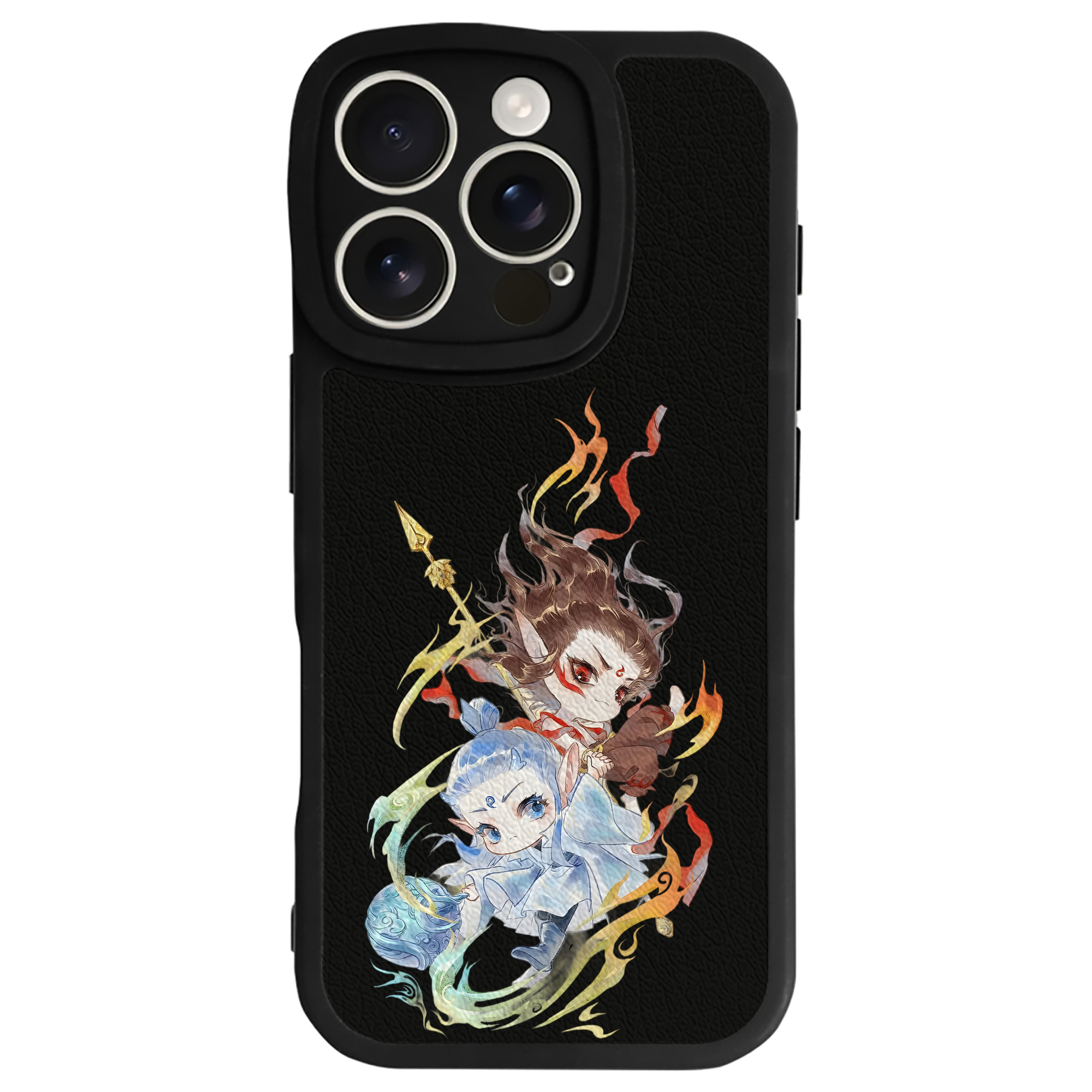 （画像用） Ne Zha 2 ナタ 魔童の大暴れ 【iPhone 16シリーズ対応】シリコンスマホケース（レザー調） 材質：シリコン